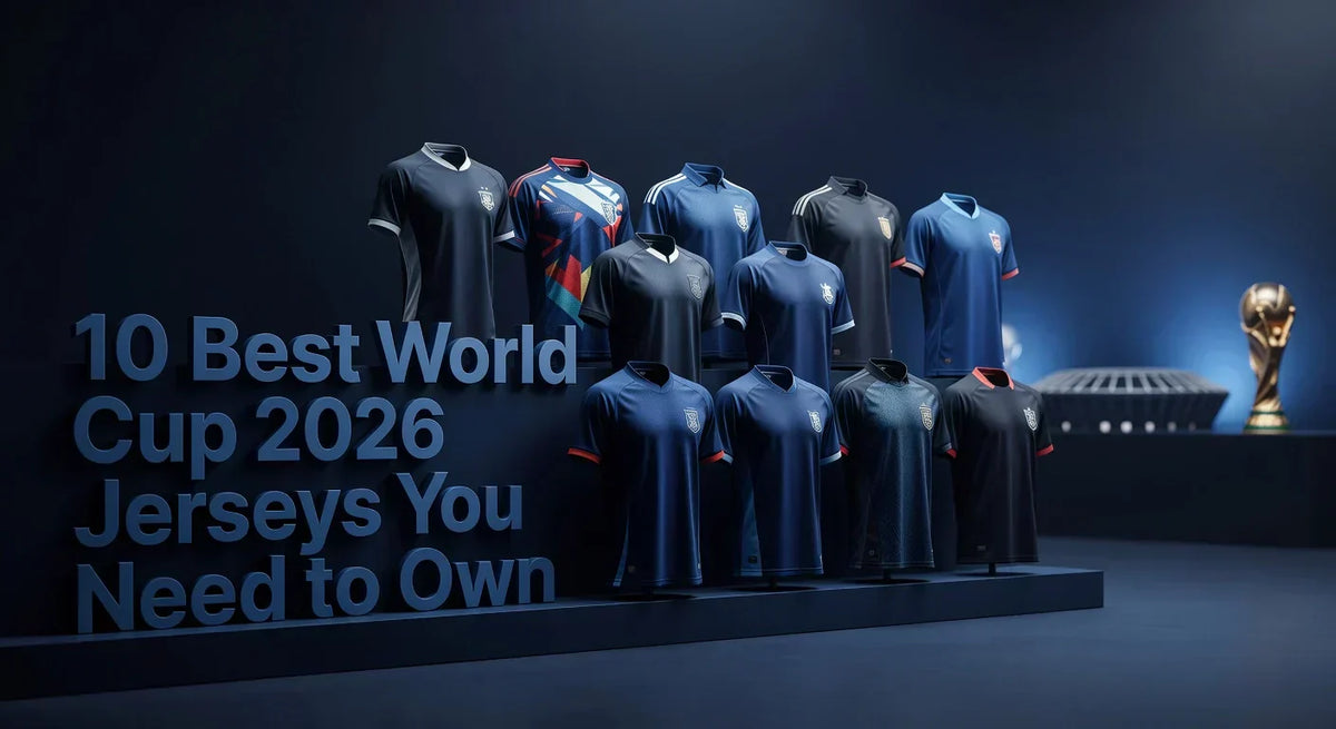 Professional header image for list-based article: 10 Best World Cup 2026 Jerseys You Need to Own