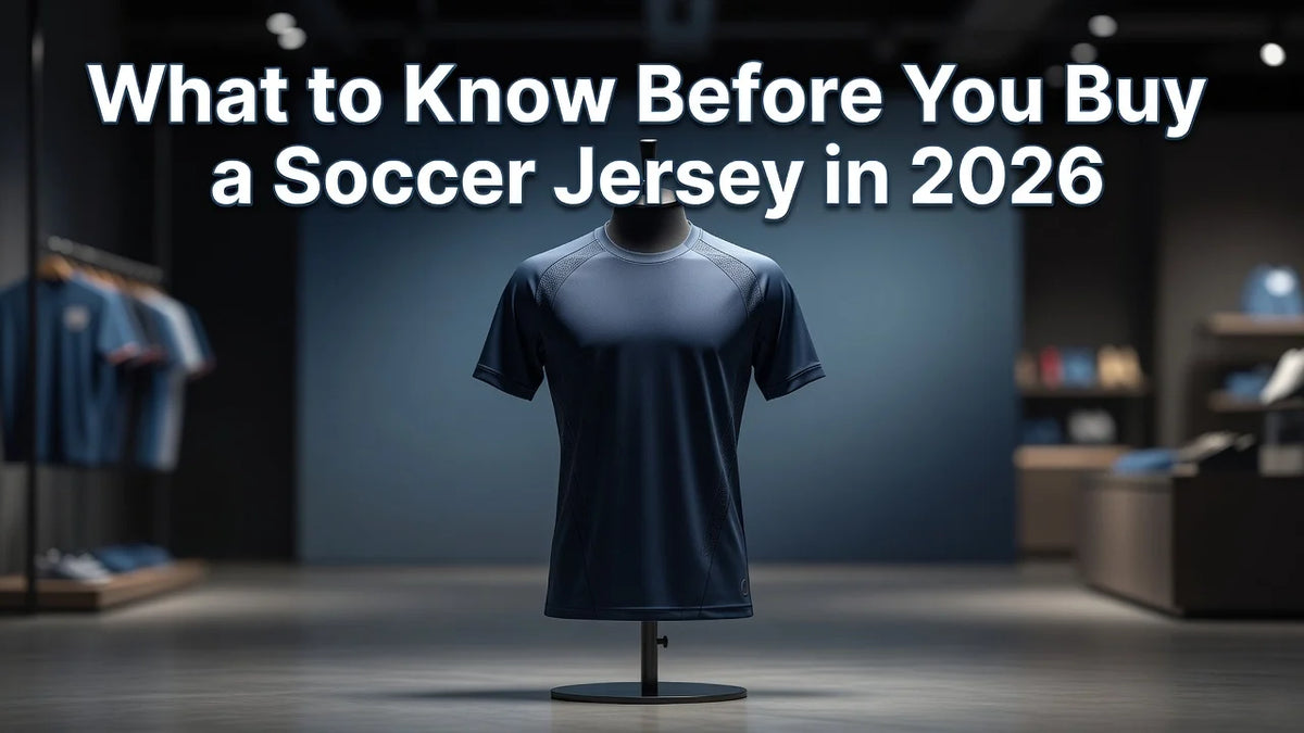 Professional header image for list-based article: What to Know Before You Buy a Soccer Jersey in 2026