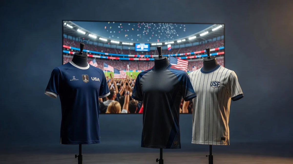 Professional header image for list-based article: USA Soccer Shirts: What Every Fan Needs in 2026