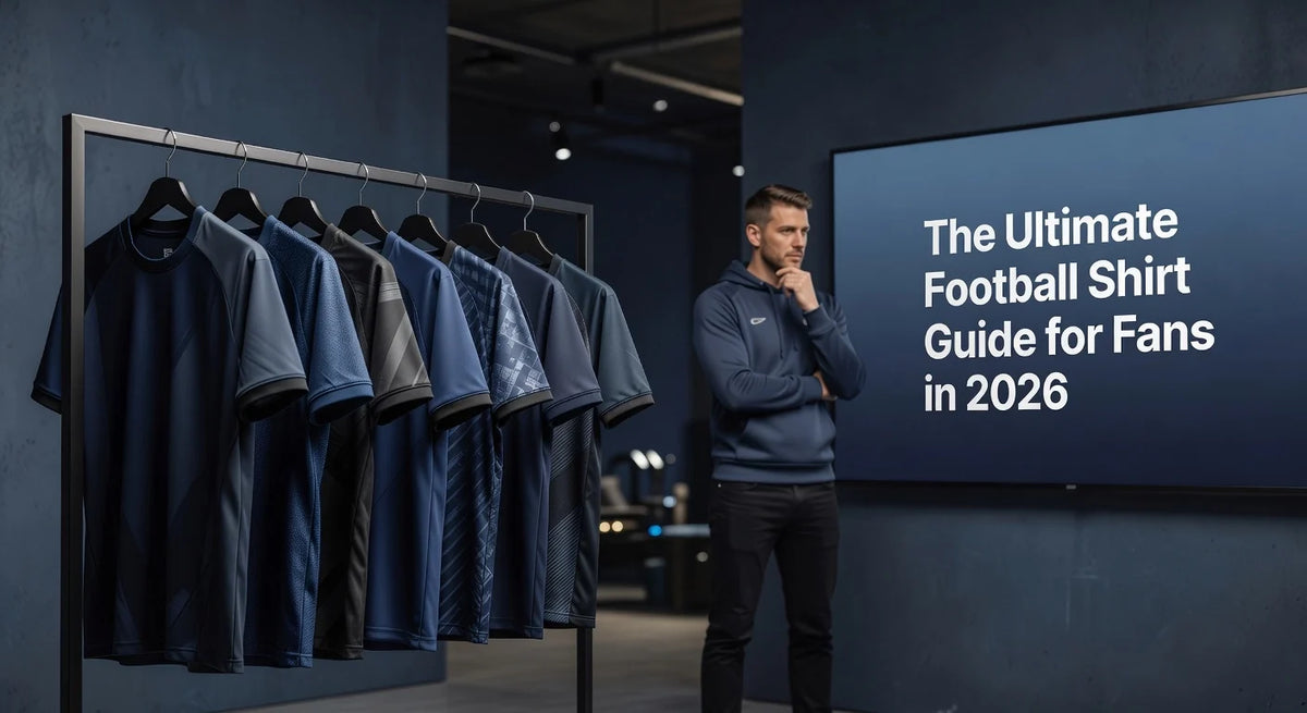 Professional header image for list-based article: The Ultimate Football Shirt Guide for Fans in 2026